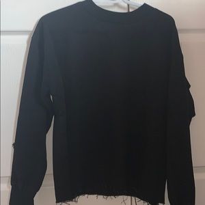 Zara Ruffled Denim Top